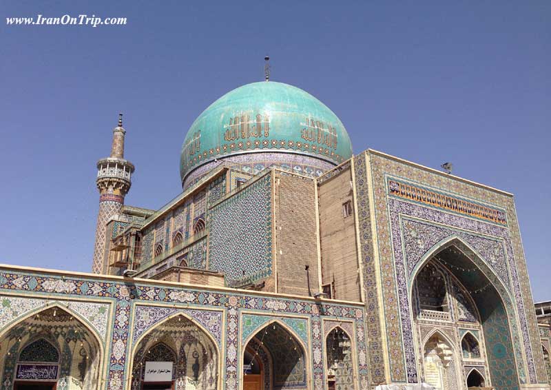 Goharshad mosque.Abbasid Ivan in Atiq yard Imam Reza complex Mashad. Iran.