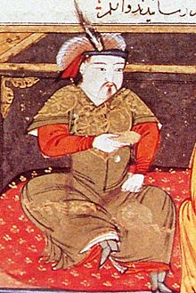 Painting of Hulagu Khan  by Rashid-al-Din Hamadani  early 14th century