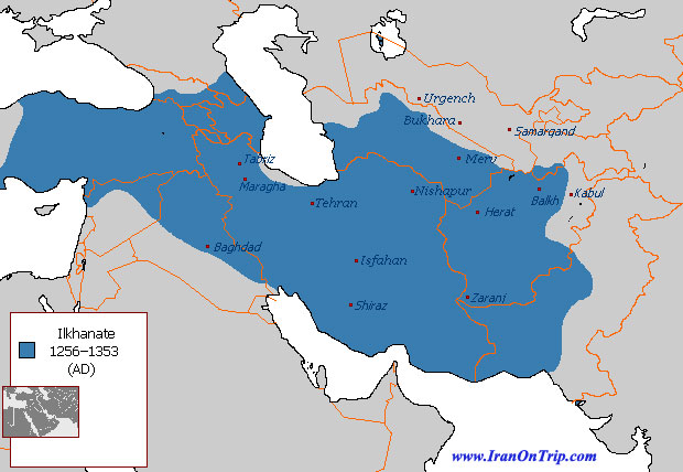 Ilkhanate at its greatest extent