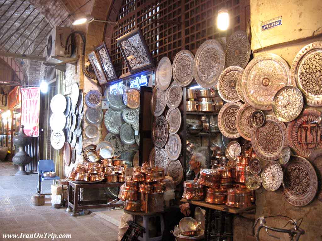 Bazaar of Isfahan - Qalam Zani - Metal Work -Engraving f Isfahan