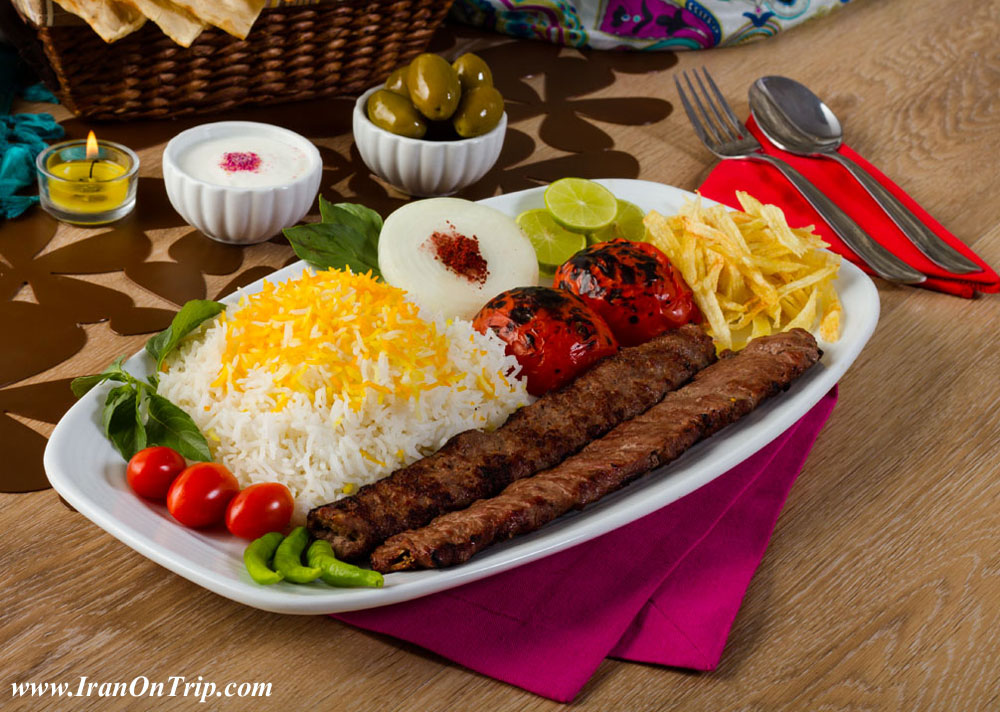 Chelo-Kabab-Cholo-Koobideh - Iranian Food - Persian Cuisine - Persian Cooking - Iranian Cooking