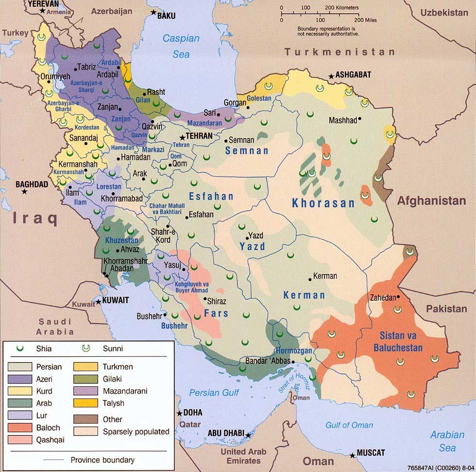 map of Iranian nomads&Tribes