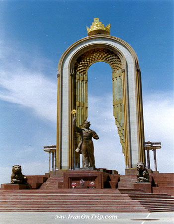 Monument of Amir Ismail Samani in Tajikistan
