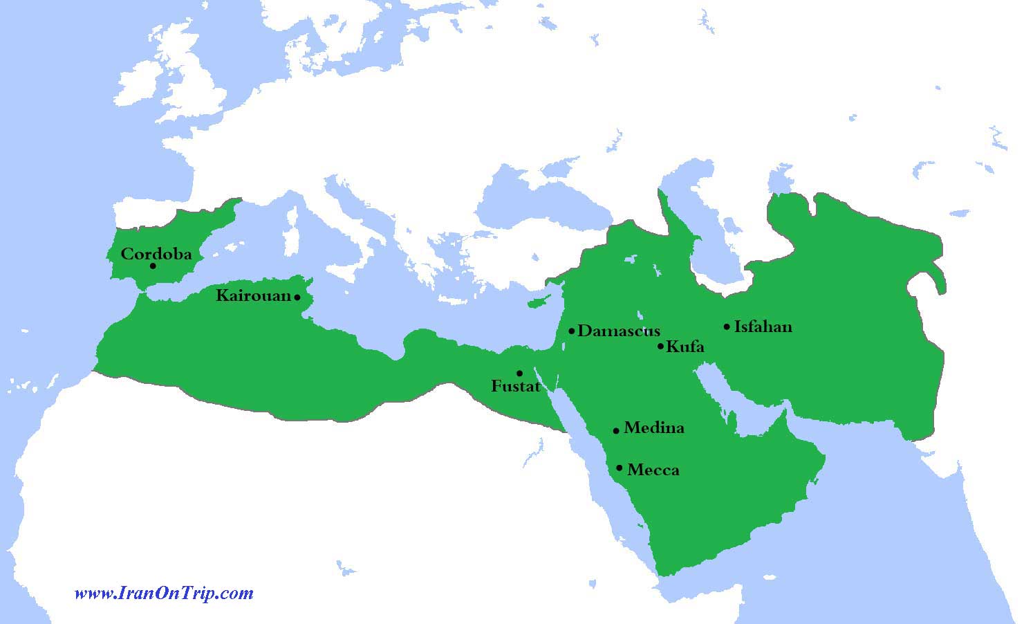  	Umayyad.Rashidun Caliphate at its greatest extent